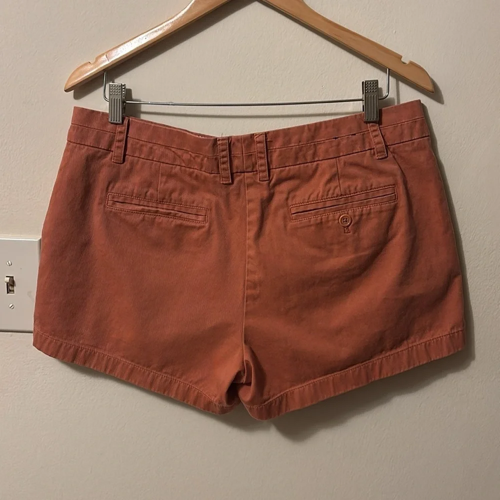 J. Crew Chino Orange High Waist Shorts